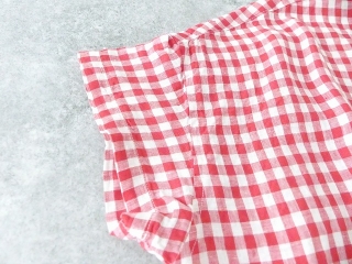 快晴堂(かいせいどう) Girl'sリネンギンガム 丸衿タブ半袖ワンピースの商品画像26
