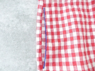 快晴堂(かいせいどう) Girl'sリネンギンガム 丸衿タブ半袖ワンピースの商品画像27