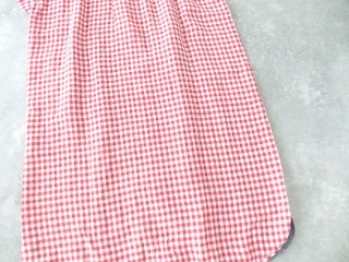 快晴堂(かいせいどう) Girl'sリネンギンガム 丸衿タブ半袖ワンピースの商品画像30