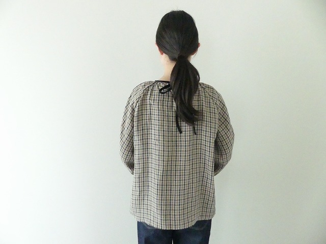 R&D.M(オールドマンズテーラー) LINEN GUN CLUB CHECK SMOCK BLOUSE の商品画像10