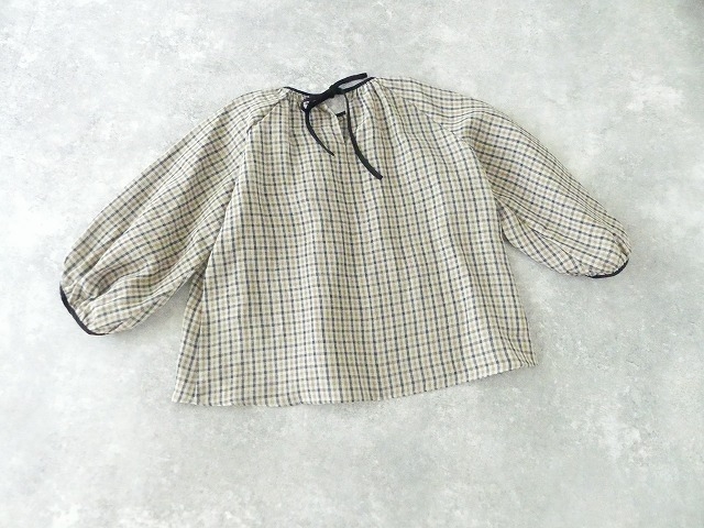 R&D.M(オールドマンズテーラー) LINEN GUN CLUB CHECK SMOCK BLOUSE の商品画像13