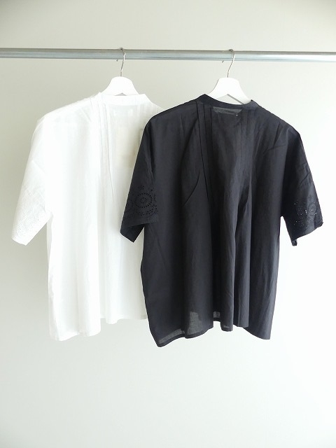 SOIL(ソイル) お袖スカラップ刺繍バンドカラーピンタックシャツの商品画像12