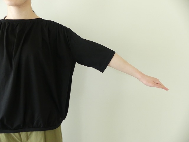 maomade(マオメイド) コンパクトヤーンたっぷりギャザー5分袖Tシャツの商品画像4