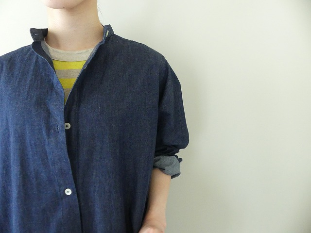 ichi(イチ) インディゴデニムロングシャツの商品画像3