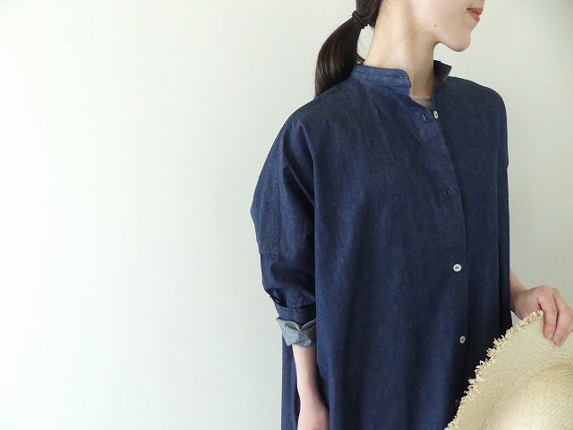 ichi(イチ) インディゴデニムロングシャツの商品画像4