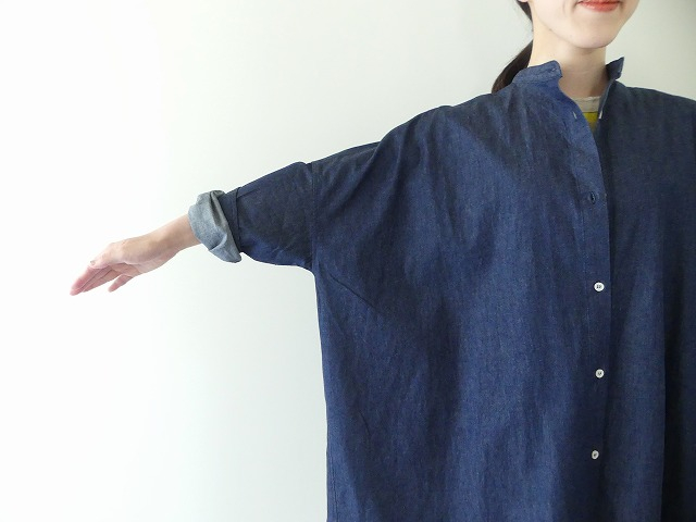 ichi(イチ) インディゴデニムロングシャツの商品画像5