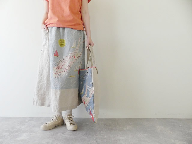 快晴堂(かいせいどう) Girl'sカロハプリントセーリング柄カロハスカートの商品画像1