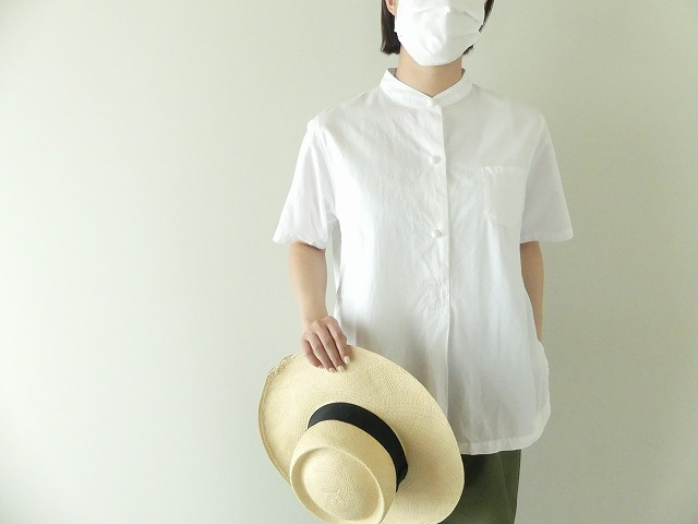 HAU(ハウ) cotton silk stand collar shirtsの商品画像3