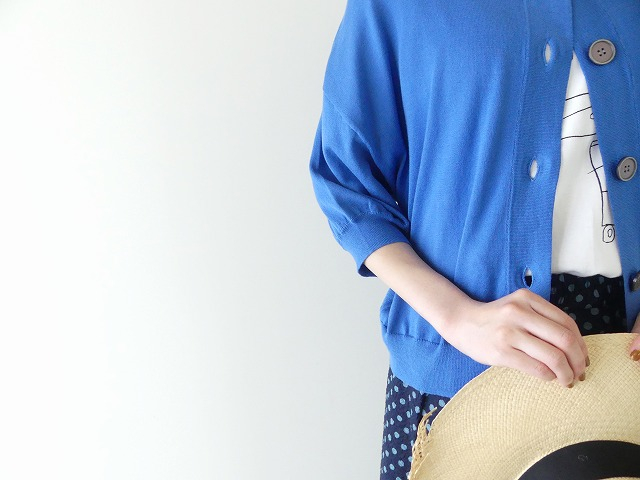 maomade(マオメイド) シルケットヤーン5分袖短め丈カーディガンの商品画像5