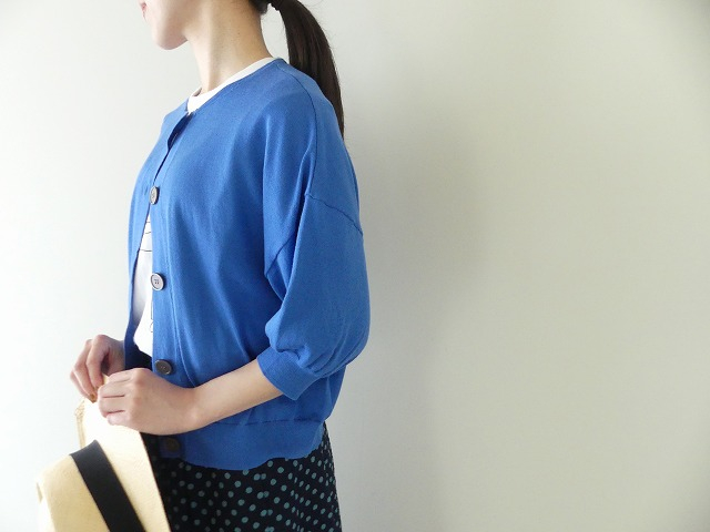 maomade(マオメイド) シルケットヤーン5分袖短め丈カーディガンの商品画像9
