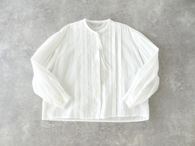MidiUmi(ミディウミ) lace switching ribbon shirt レース切替リボンシャツの商品画像10