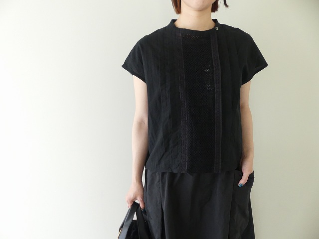 MidiUmi(ミディウミ) lace switching blouse レース切替ブラウスの商品画像4
