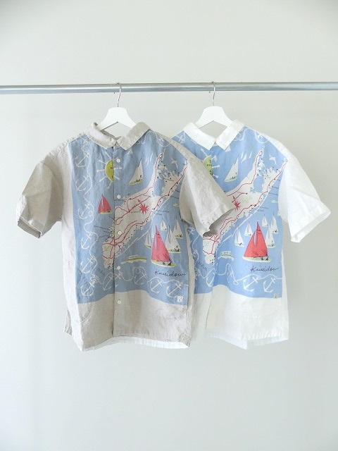 快晴堂(かいせいどう) HAYATEカロハプリント セーリング柄Wideカロハシャツの商品画像2