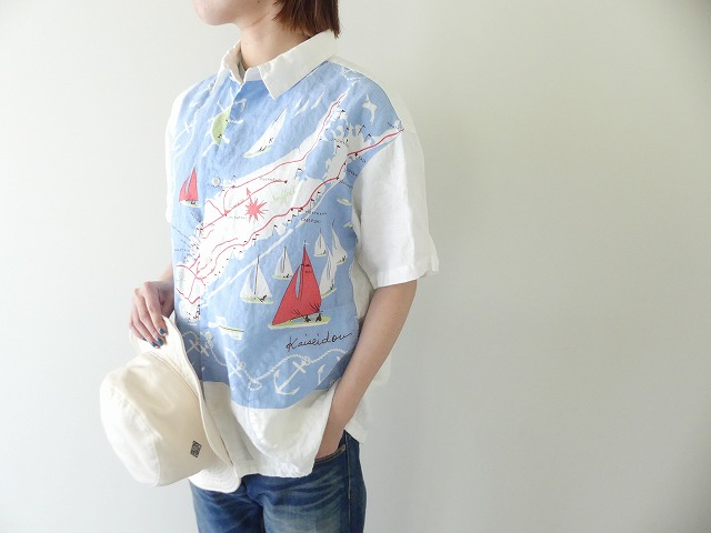 快晴堂(かいせいどう) HAYATEカロハプリント セーリング柄Wideカロハシャツの商品画像3