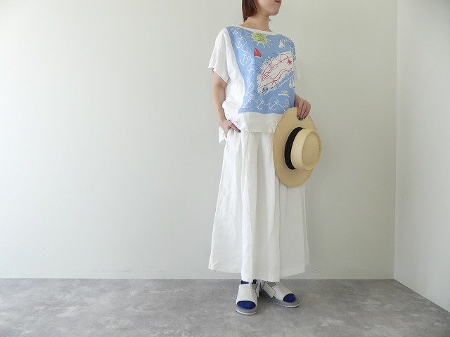 快晴堂(かいせいどう) Girl'sカロハプリント セーリング柄WideTシャツの商品画像3