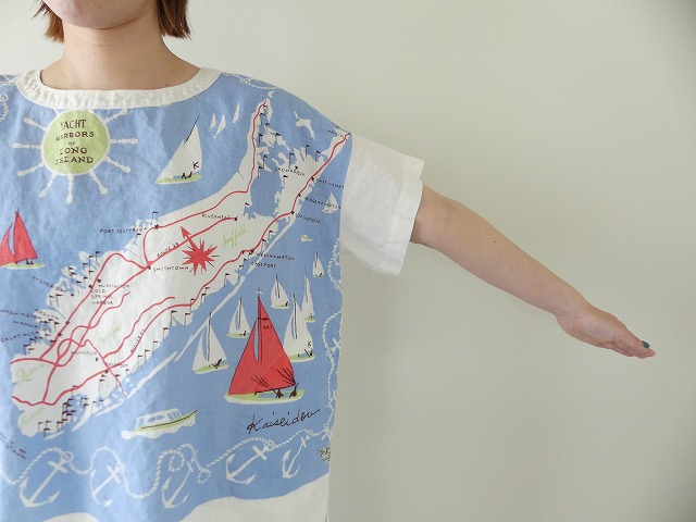 快晴堂(かいせいどう) Girl'sカロハプリント セーリング柄WideTシャツの商品画像5