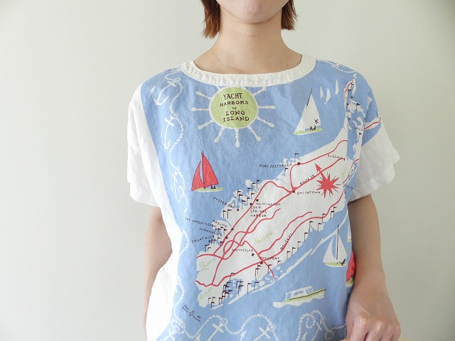 快晴堂(かいせいどう) Girl'sカロハプリント セーリング柄WideTシャツの商品画像6