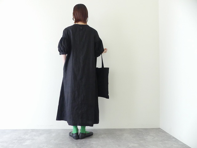 grin(グリン) リネン　ランタンショートスリーブワンピースの商品画像4