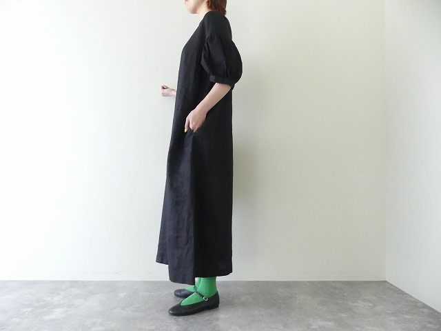 grin(グリン) リネン　ランタンショートスリーブワンピースの商品画像5