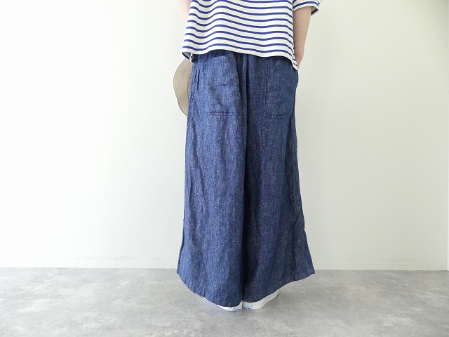 ichi(イチ) リネンデニムワイドパンツの商品画像5