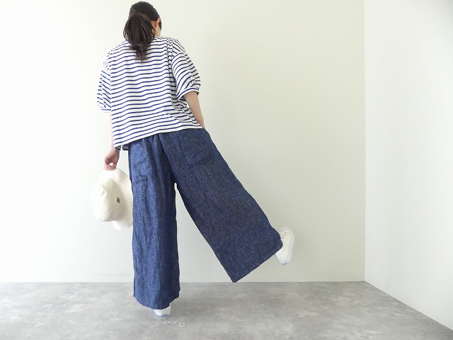 ichi(イチ) リネンデニムワイドパンツの商品画像6