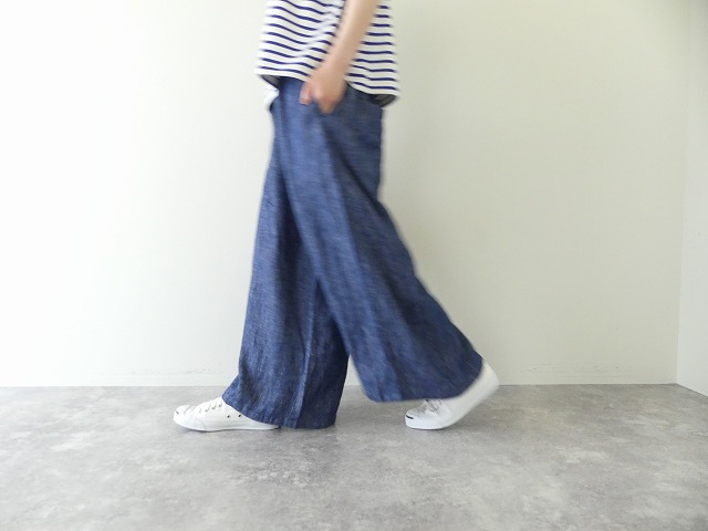 ichi(イチ) リネンデニムワイドパンツの商品画像7