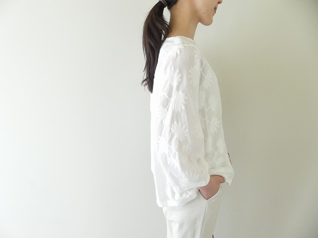 NOMBRE IMPAIR(ノンブルアンペール) フロンド刺繍ボートネックブラウスの商品画像7