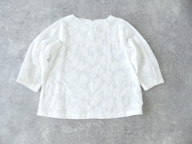 NOMBRE IMPAIR(ノンブルアンペール) フロンド刺繍ボートネックブラウスの商品画像9