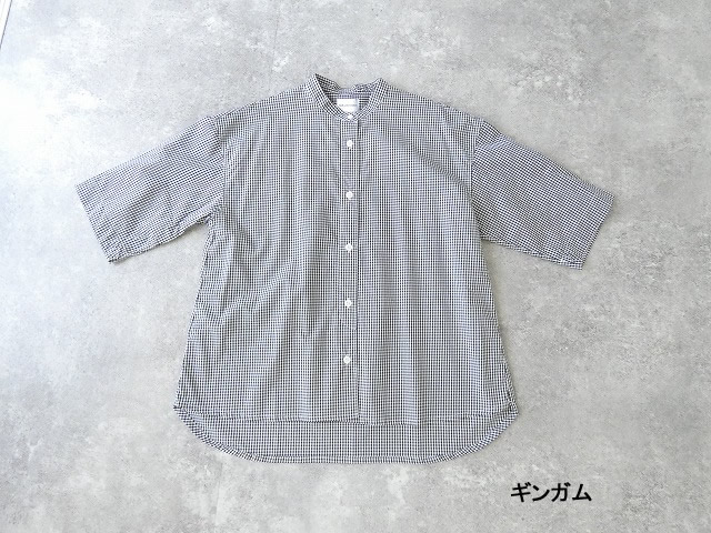 Blue Lake Market(ブルーレイクマーケット) ブロードギンガムヘムラウンドシャツの商品画像9