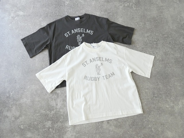Blue Lake Market(ブルーレイクマーケット) アメリカンドライ天竺6分袖ボックスプリントTシャツ RUGBY TEAM　ラグビーチームの商品画像3