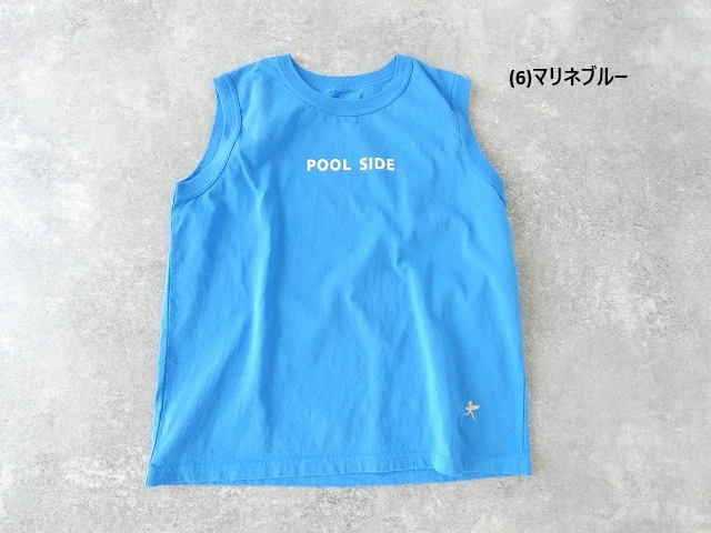 快晴堂(かいせいどう) 海上がりGIRL'S-Tシャツ SLEEVELESS C柄「プールサイド」の商品画像11