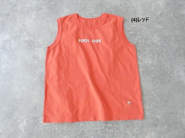 快晴堂(かいせいどう) 海上がりGIRL'S-Tシャツ SLEEVELESS C柄「プールサイド」の商品画像12