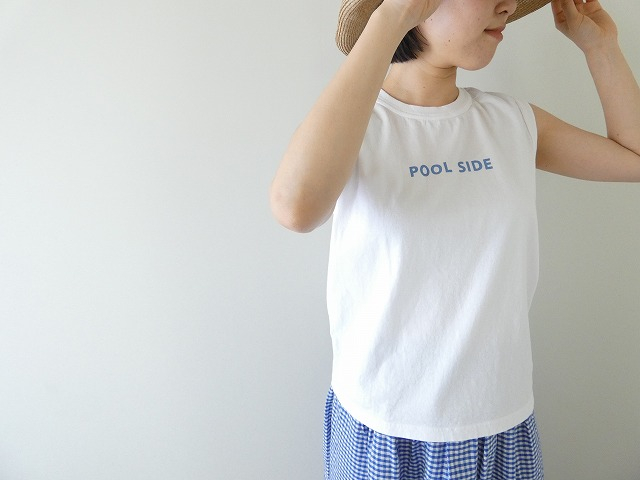 快晴堂(かいせいどう) 海上がりGIRL'S-Tシャツ SLEEVELESS C柄「プールサイド」の商品画像2