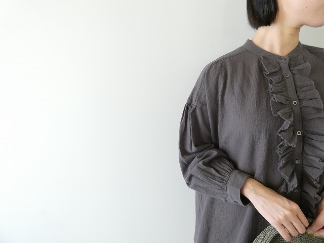 TANG(タング) コットンシフォンボイルフリルブラウスの商品画像4