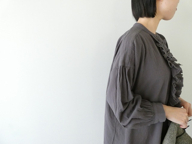 TANG(タング) コットンシフォンボイルフリルブラウスの商品画像6