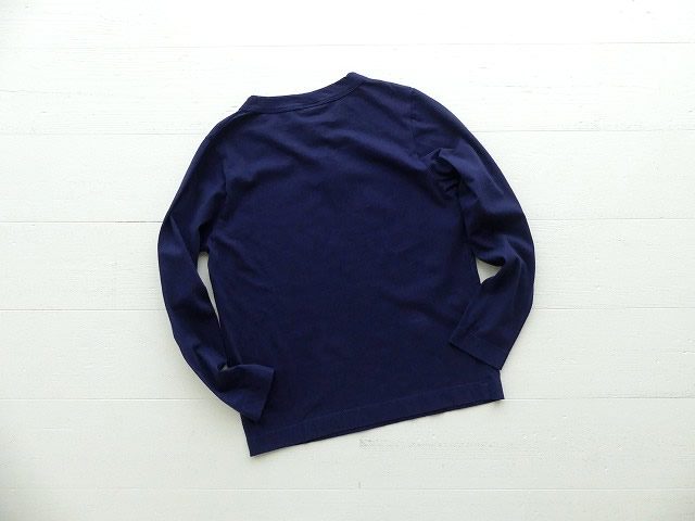 homspun(ホームスパン) 天竺長袖Tシャツ (3)ネイビー(6616