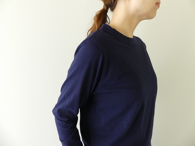 homspun(ホームスパン) 天竺長袖Tシャツ (3)ネイビー(6616
