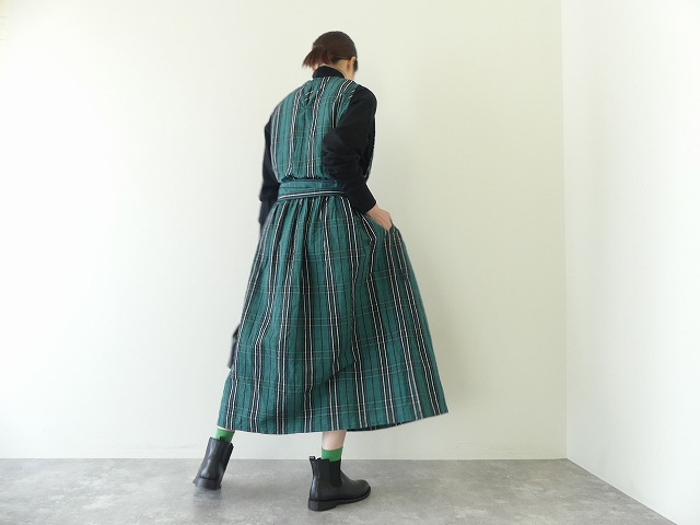 homspun コットンリネン ノースリーブワンピース