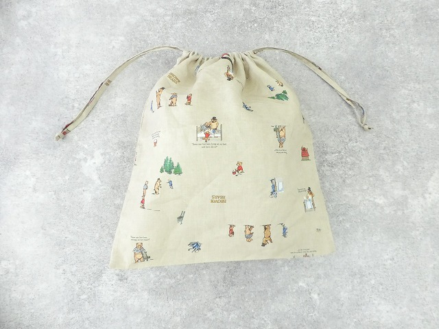 R&D.M(オールドマンズテーラー) BROWN BEARS DRAWSTRINGS BAG (L)の商品画像1