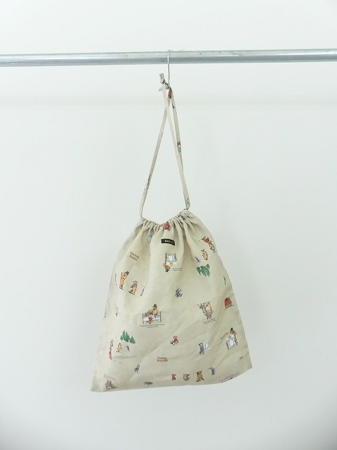 R&D.M(オールドマンズテーラー) BROWN BEARS DRAWSTRINGS BAG (L)の商品画像2