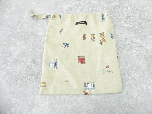 R&D.M(オールドマンズテーラー) BROWN BEARS DRAWSTRINGS BAG (S)の商品画像3