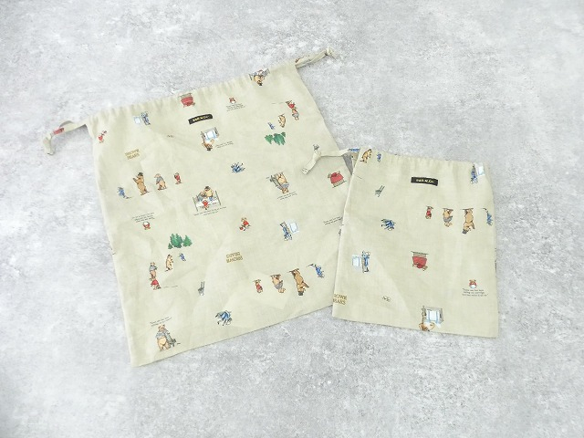 R&D.M(オールドマンズテーラー) BROWN BEARS DRAWSTRINGS BAG (S)の商品画像6
