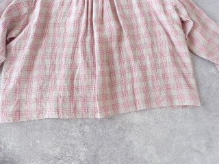 Hands　of　creation(ハンズオブクリエイション) リネンチェック東炊きバンドカラーフリルブラウスの商品画像34