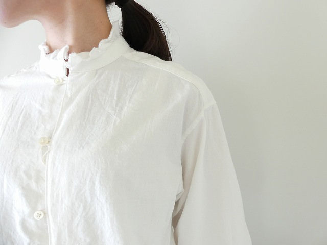 Ordinary Fits(オーディナリーフィッツ) カディコットンフリルブラウス(SH003-125) Ordinary Fits(オーディナリーフィッツ) カディコットンフリル
