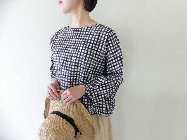 NARU 60ローンリップルチェックファッスンシャツの商品画像2