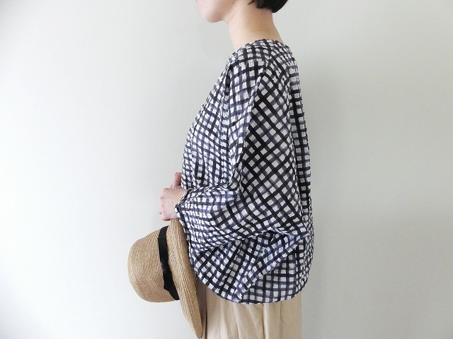 NARU 60ローンリップルチェックファッスンシャツの商品画像4