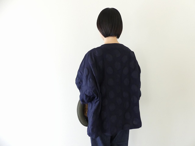 NARU 綿麻シーチング塩縮ドットワイドTの商品画像2