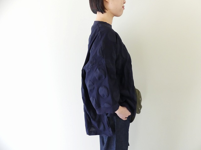 NARU 綿麻シーチング塩縮ドットワイドTの商品画像4