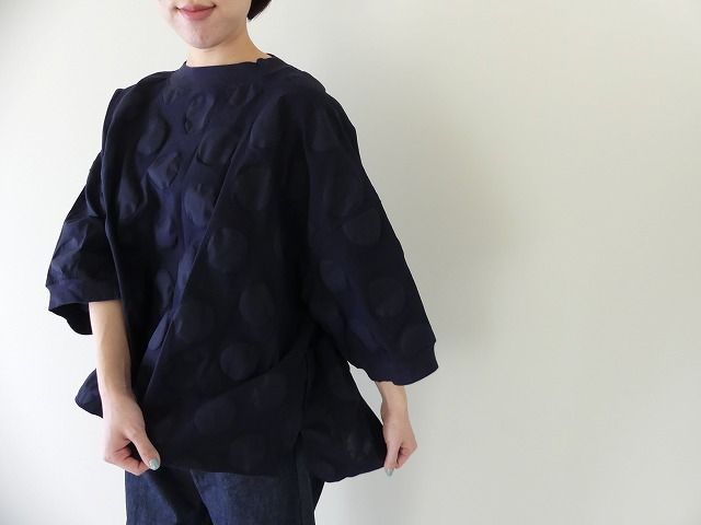 NARU 綿麻シーチング塩縮ドットワイドTの商品画像5