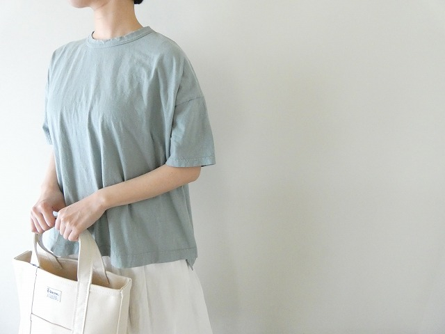 prit(プリット) リサイクルムラ糸天竺5分袖ワイドTシャツの商品画像2